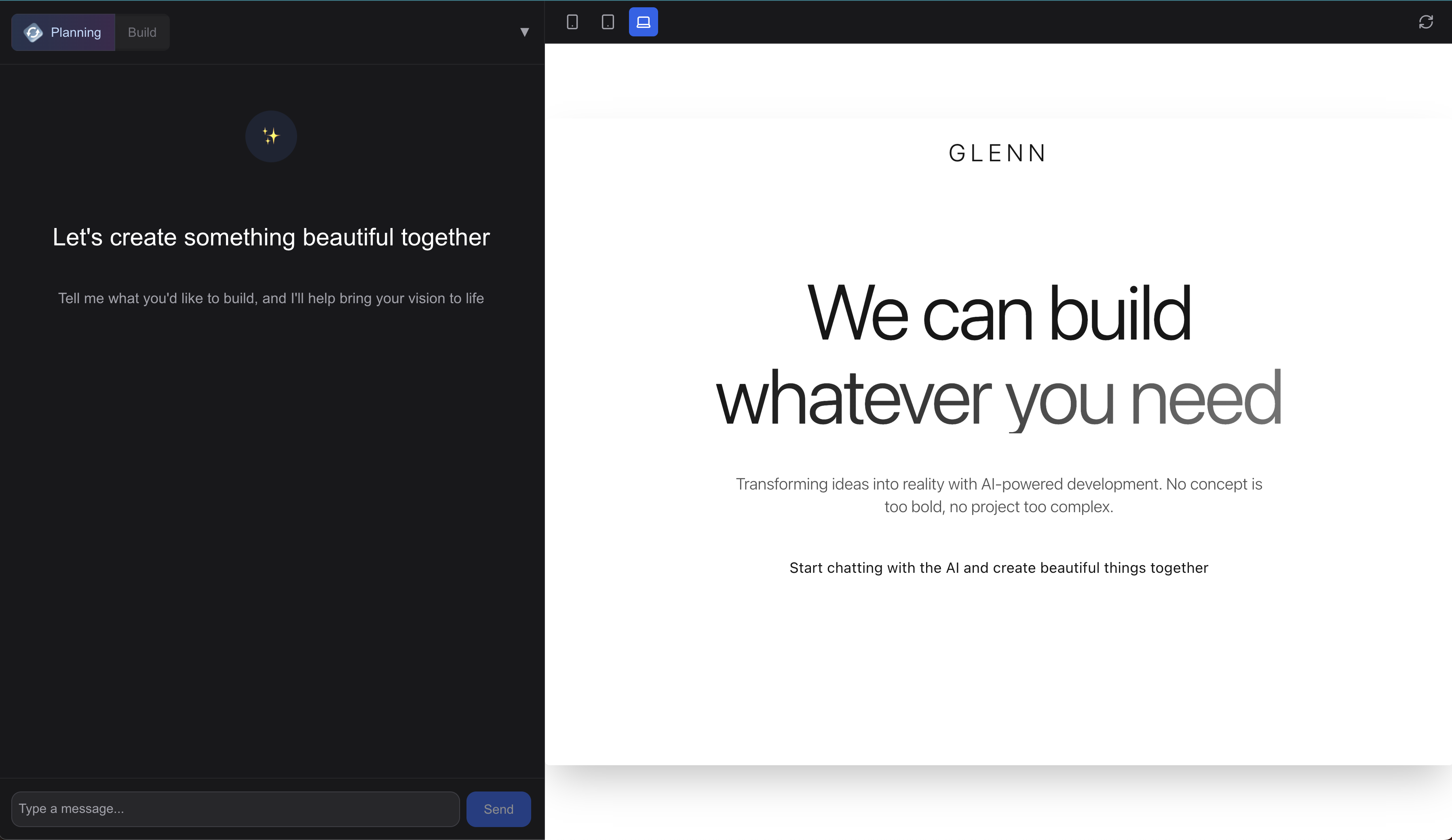 Intelligent Site Builder with Planning Phase - image 1