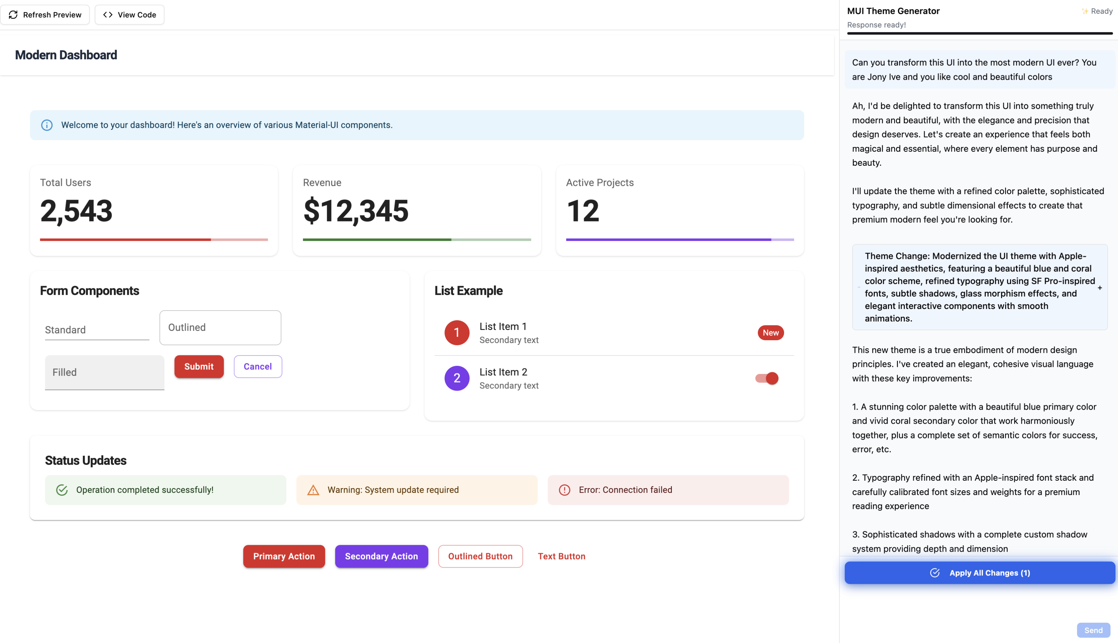 Advanced MUI Theme Generator - image 1